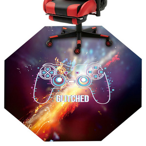 E-sport Gaming Chair Floor Mat, Custom Design Pattern, RGB Gaming Chair Mat with LED Light