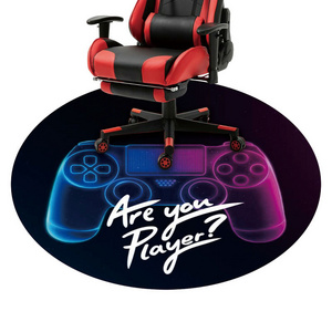 Custom Logo Gaming Chair Carpets Mats Round Floor Mats for Office Chair Computer