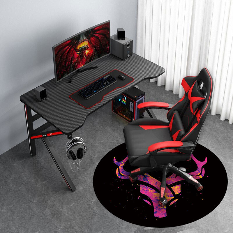 Custom Logo Gaming Chair Carpets Mats Round Floor Mats for Office Chair Computer