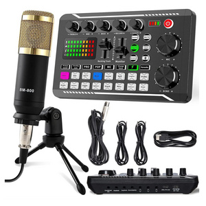 Podcast Equipment Bundle SINWE Condenser Microphone with Tripod Stand and Professional Audio Mixer for Studio Recording Vocals,