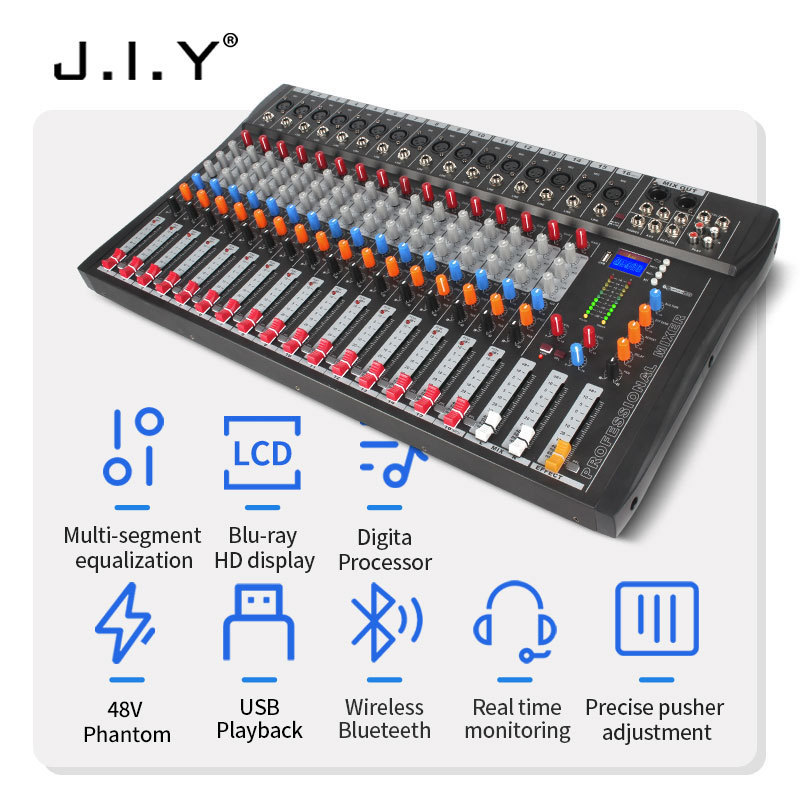 XY good Price High Quality Power Soundcraft16-Channel Audio Mixer Amplifier DJ music production outdoor performance audio