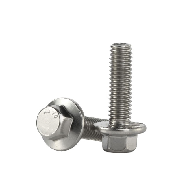 Wholesale High Strength Fully Threaded Hex Serrated Flange Screws In Custom Sizes Zinc Plated