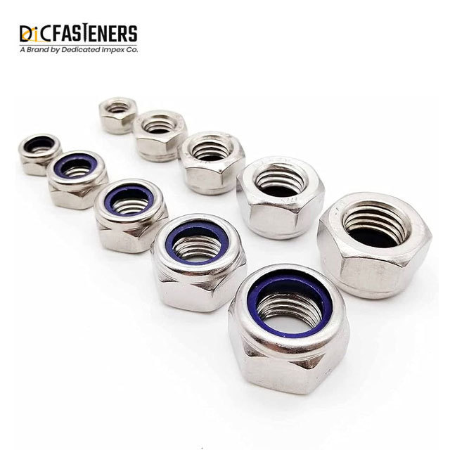 M5 M6 M8 M12 Carbon Steel Self Locking Nuts for Sale