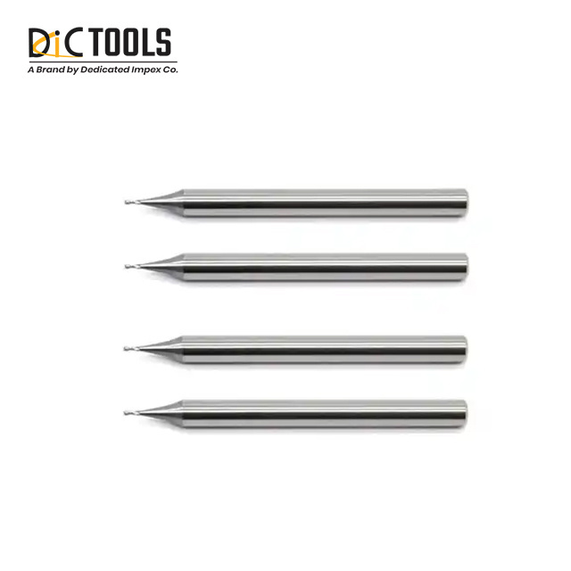 OEM High Precision HSS Micro End Mills With 1/8 inches or upto 3mm Shank Diameter With PVD Coating