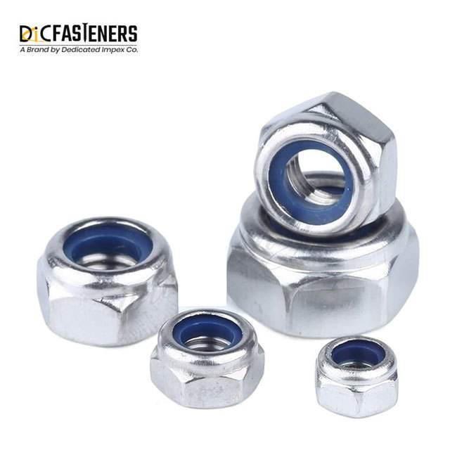 M5 M6 M8 M12 Carbon Steel Self Locking Nuts for Sale