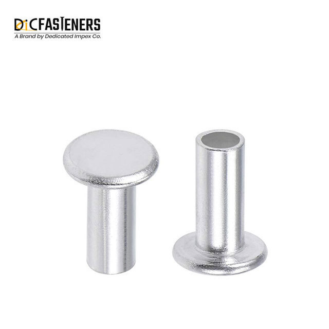 Buy High Grade Stainless Steel Round Head Semi-Tubular Rivets DIN 7338  Hollow Rivets at Factory price