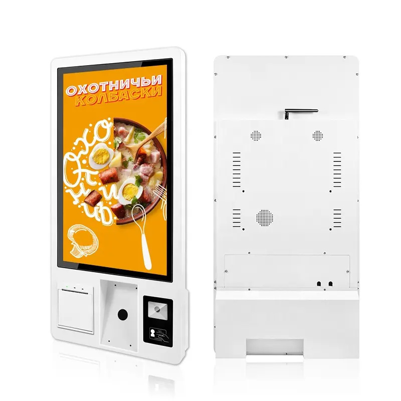 Fast Food Restaurant Prepaid Cashless Smart Touch Screen Self Service Ordering Payment Kiosk/Check in Kiosk for Sale