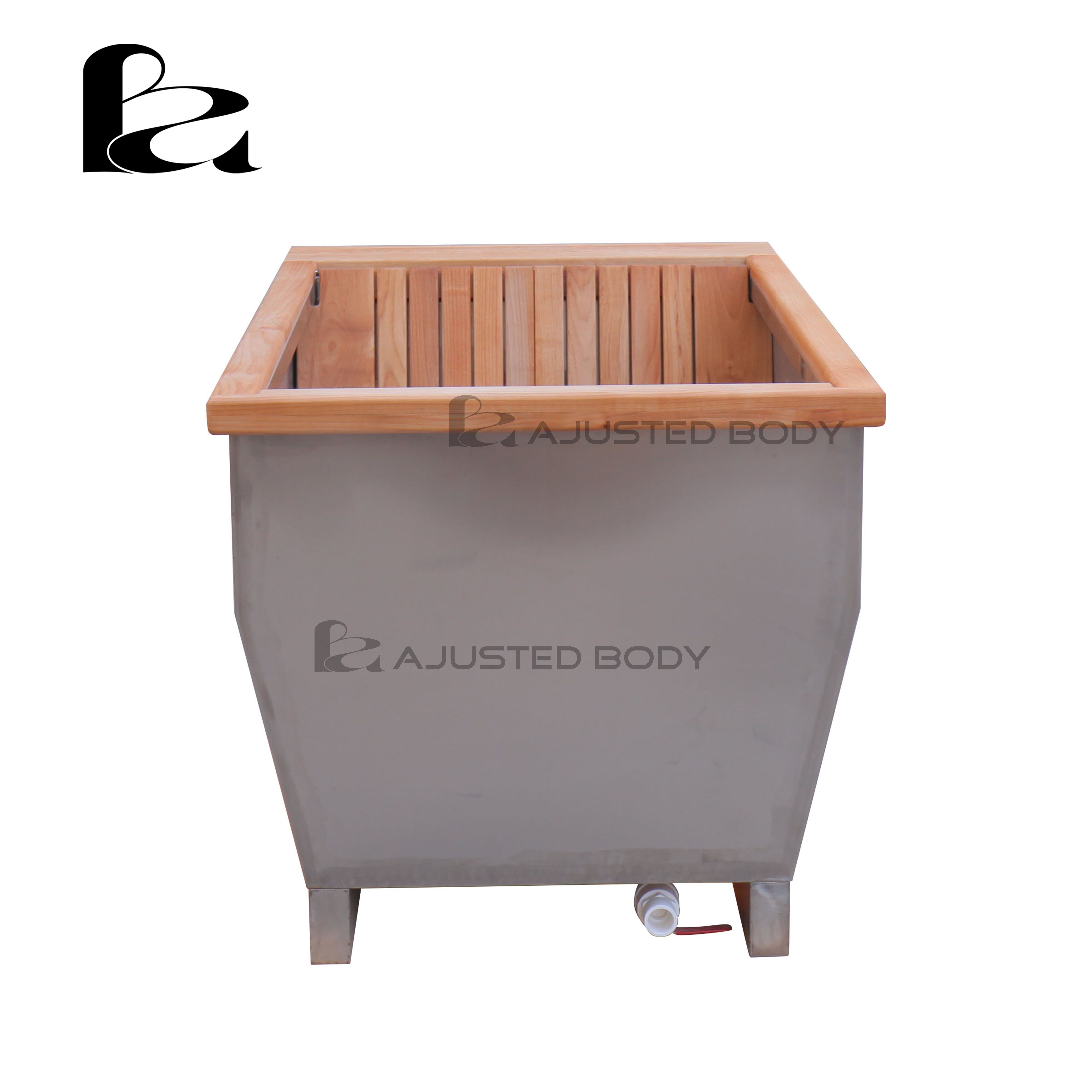 cold bathtub cold soak Ice barrel custom size with stainless steel liner light hot soak bathtub home commercial cold plunge pool