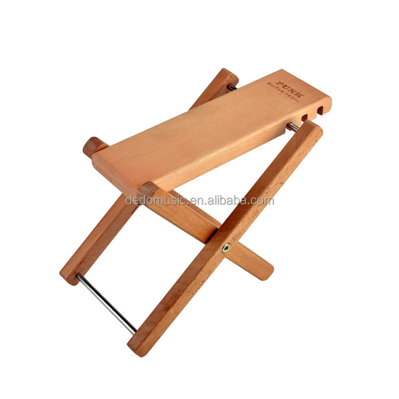 Folding Solid Wood Guitar Footstool Panel / Guitar Foot Resting Bench