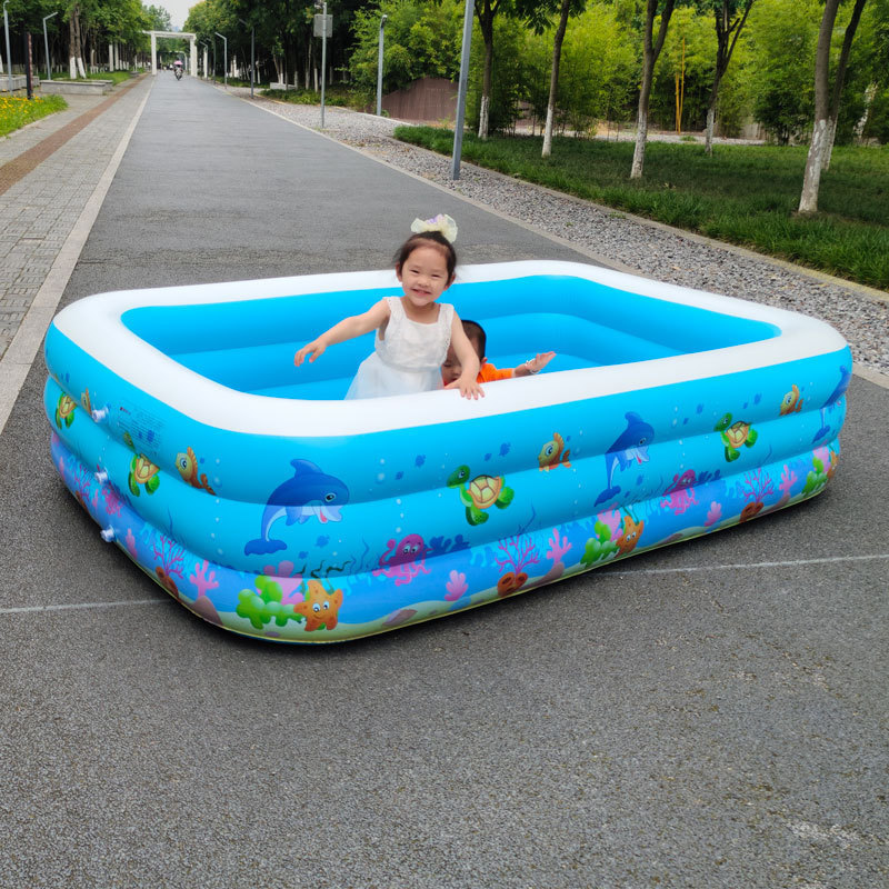 YIWU Swimming Pool for kids - Inflatable Swimming Pool with Air Pump 10 FT Pools for Kids and Adults