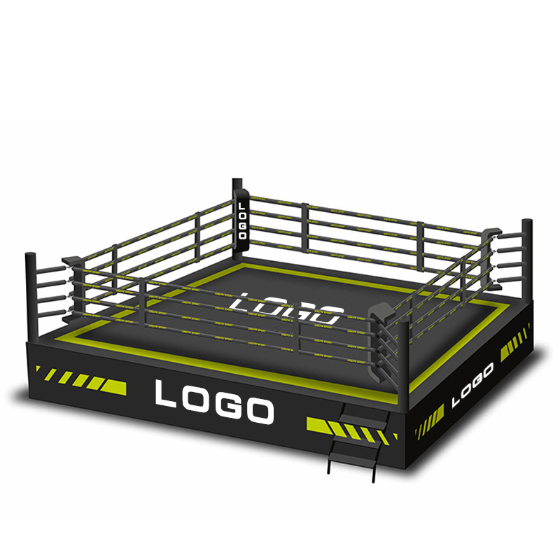 YIWU Custom Logo Size 6*6m Fighting Elevated Used Boxing/Mma Training Floor Boxing Ring