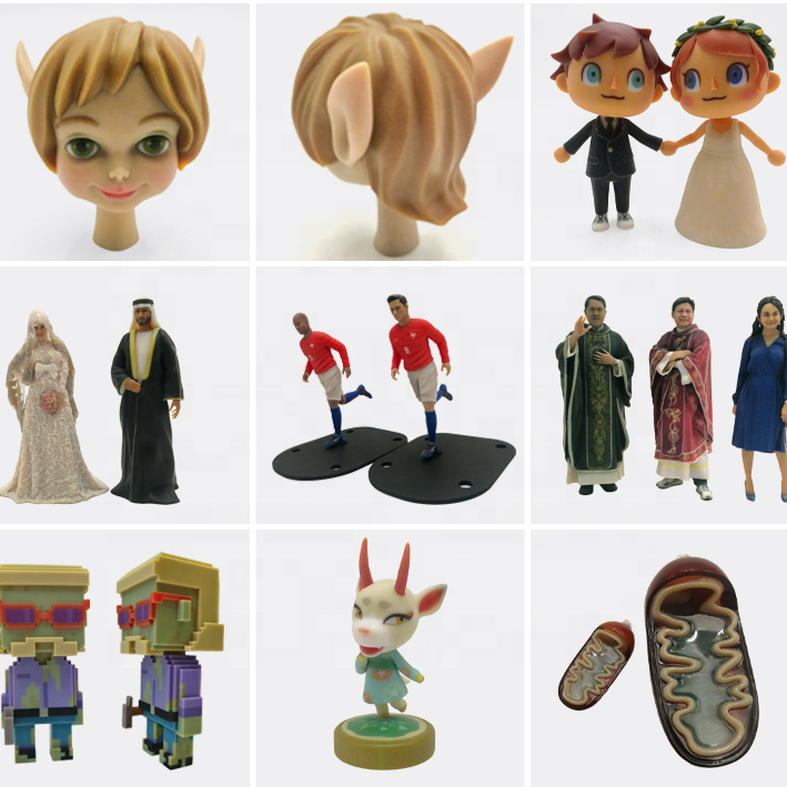 DEED3D factory high end customization full color Polyjet resin figure anime model toy 3d printing service