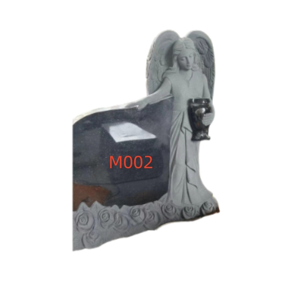 China Headstone Black Granite Grave Stone Cemetery Tombstones and Monuments Gravestone with Factory Price