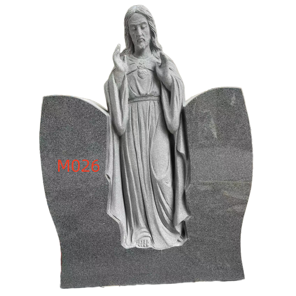 Wholesale white stone marble headstones sitting angel granite tombstones and monuments