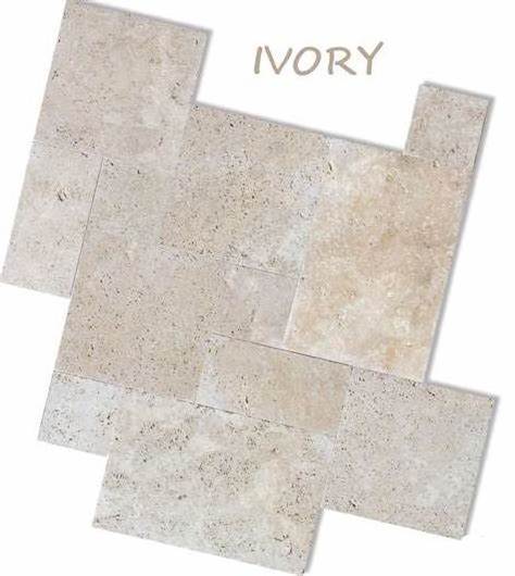 Deedgreat Natural Tumbled Antique Beige White Travertine Marble French Pattern Paving Tiles For Patio And Floor