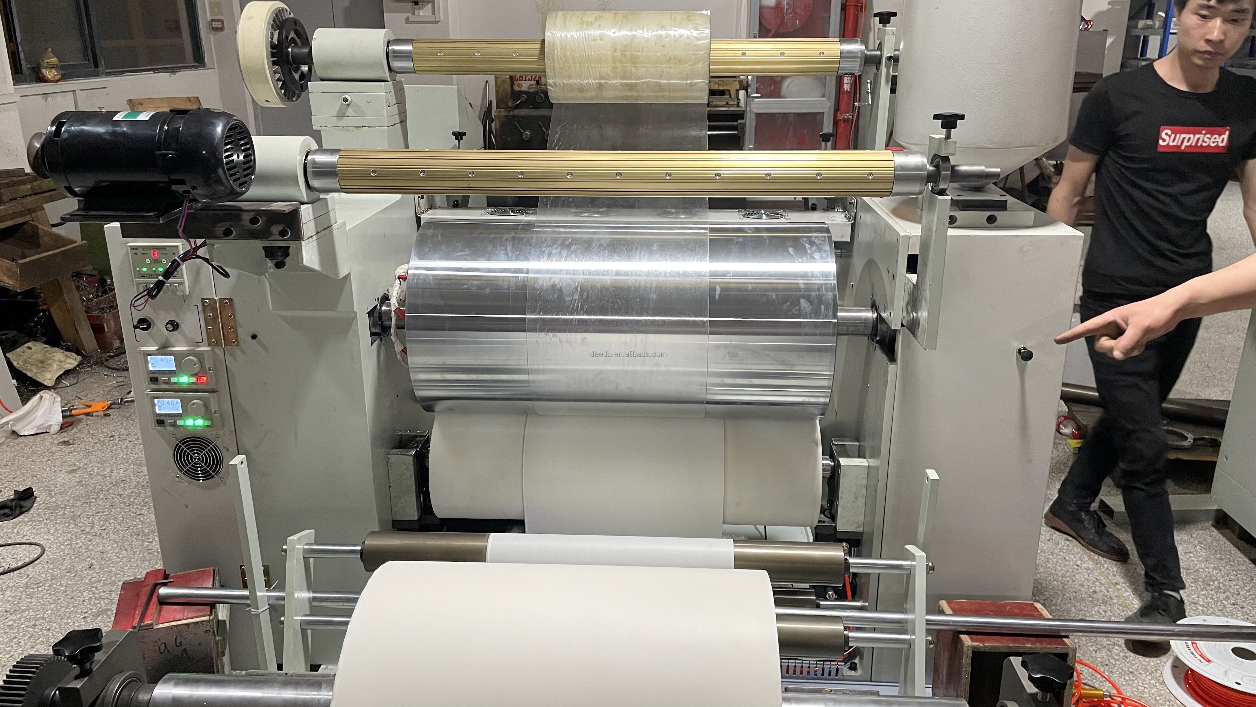 Non Woven Fabric Rolling and Cutting/ Slitting Machine Automatic Non Woven Roll Fabric Cutting Machine Non Woven Fabric Roll Sli