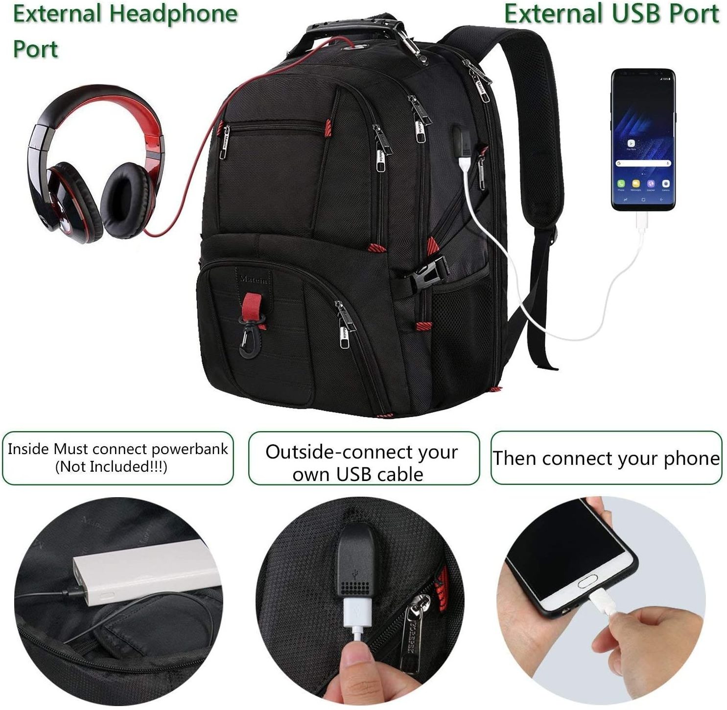 Custom Decompress Business Backpacks Men Knapsack Trekking Camping Hiking Travel Backpack Bag with Laptop Compartment