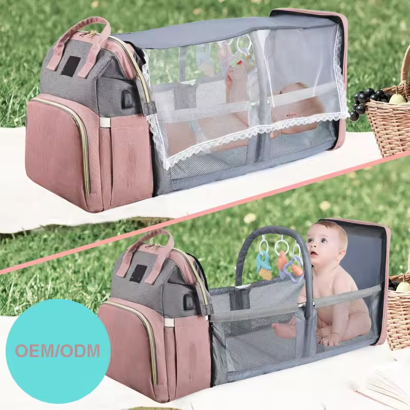 Foldable Storage Travel  Portable Western Mommy Bag Baby  Diaper Backpack Toy Organizer Mommy Bag With Large Capacity For Mommy