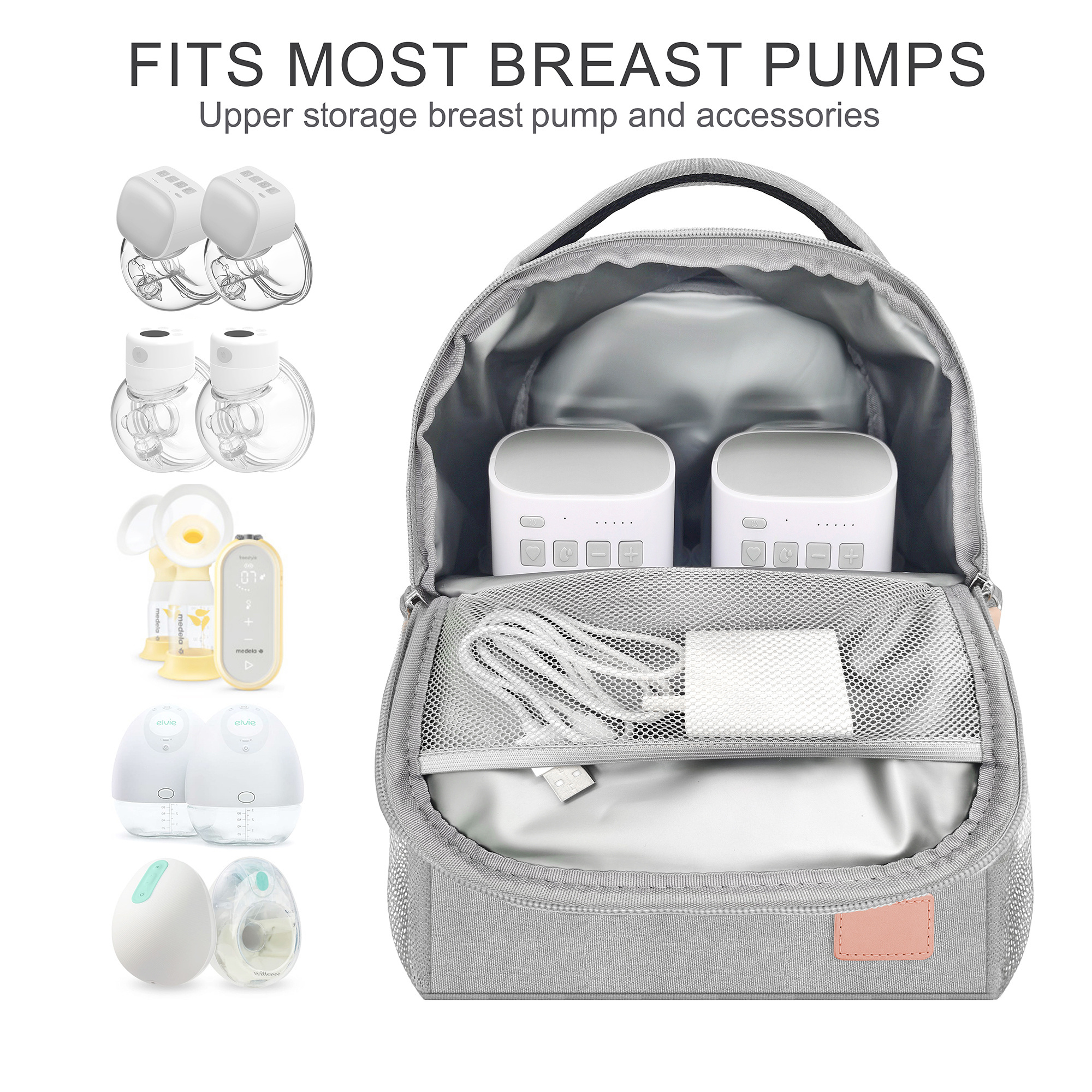 Breast Pump Bag Mother Baby Care Bag Fit Most Breast Pumps Multifunction 2 Colors Waterproof For Milk Cooler Diaper Bags