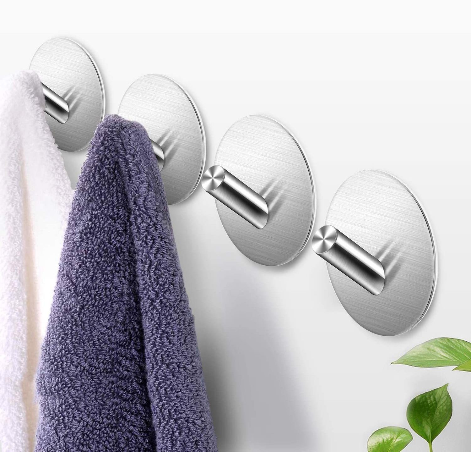 Hot selling 304 stainless steel strong sticky hook household coat hook wall hanging for bedroom bathroom