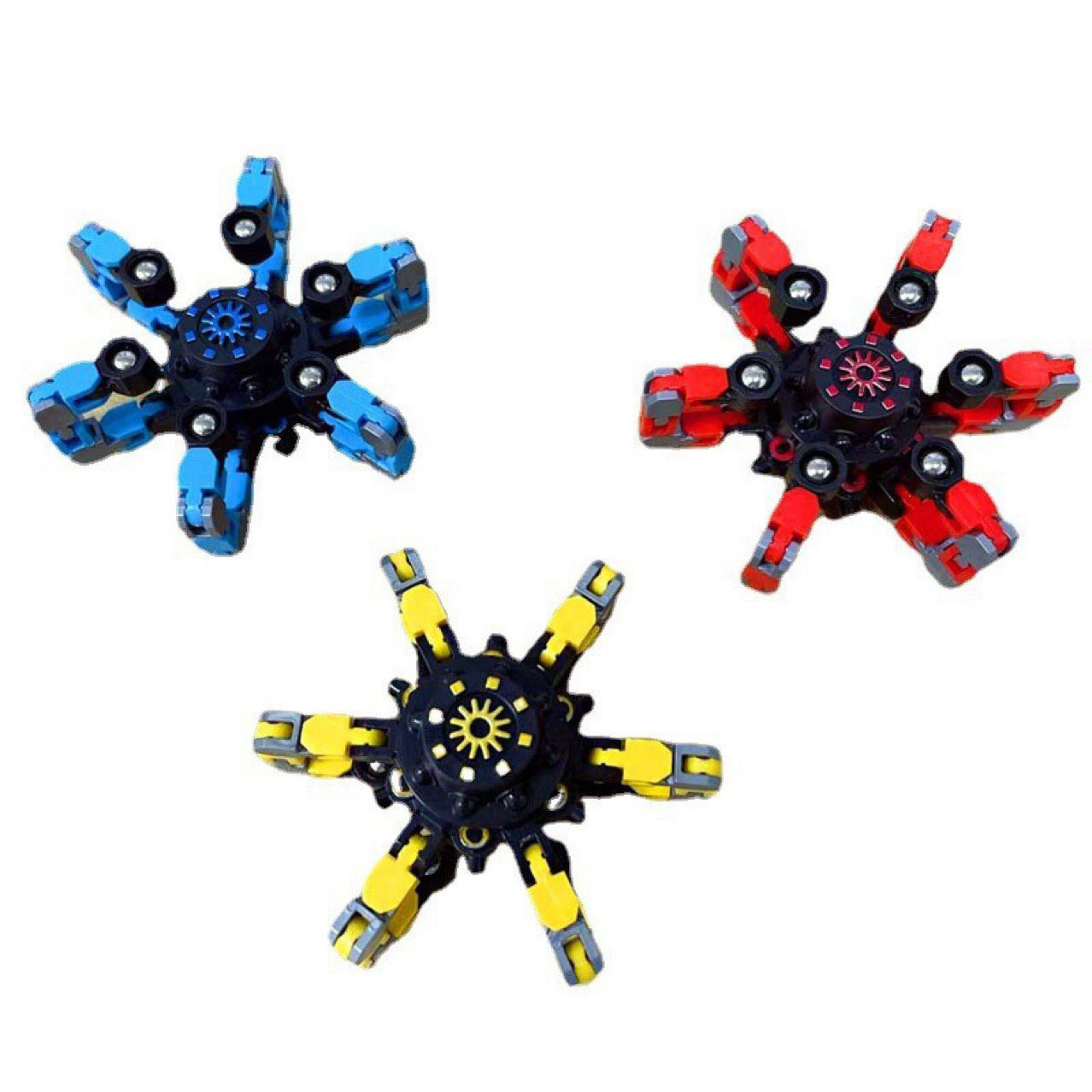 DIY transformable chain mechanical spinner spiral twister fingertip gyro funny fidget hand spinner