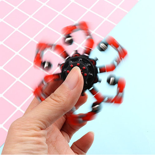 DIY transformable chain mechanical spinner spiral twister fingertip gyro funny fidget hand spinner