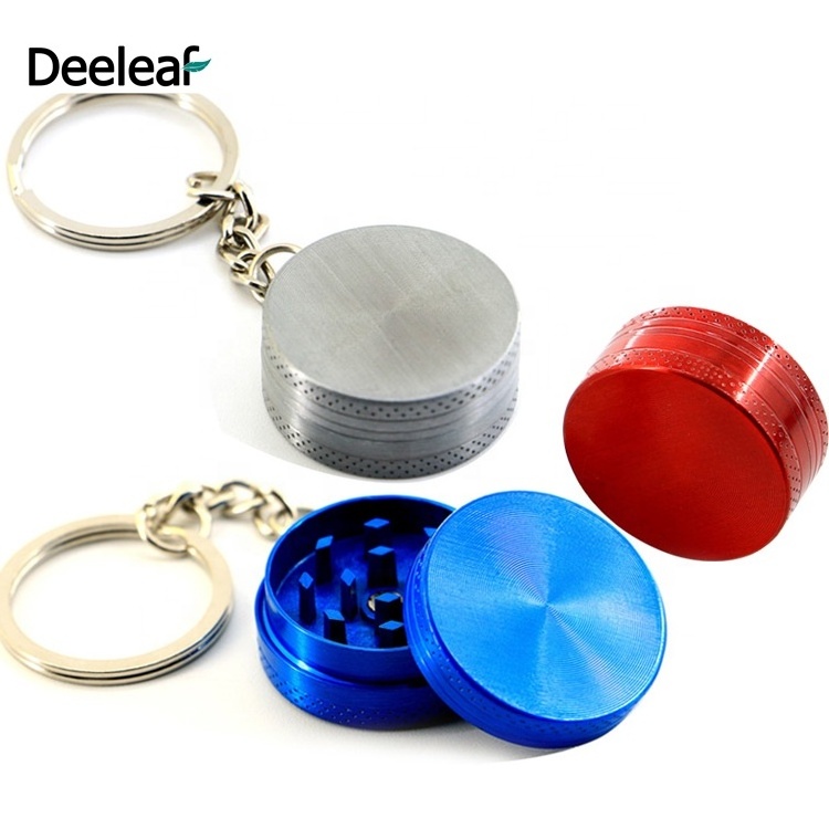 metal zinc alloy mini small key chain herb grinder manufacturer wholesale portable dry tobacco smoking herb grinder