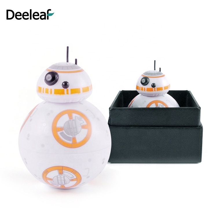 Star wars BB8 robot herb tobacco grinder for smoking BB-8 star wars robot plastic dry tobacco herb grinders with gift box