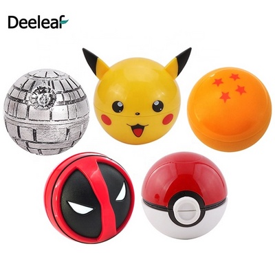 herb grinder smoking accessories star wars dragon ball poke ball deadpool dead star pokemon Pikachu BB8 dry herb grinder