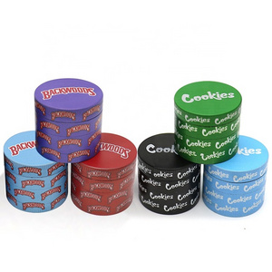 4 pieces metal zinc alloy Cookies chinese herb grinder machine custom logo herb grinder print backwoods all printing grinders