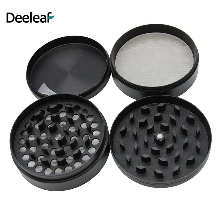 4 parts 75mm 100mm big size herb grinder metal zinc alloy smoking accessories large dry tobacco grinder for herb