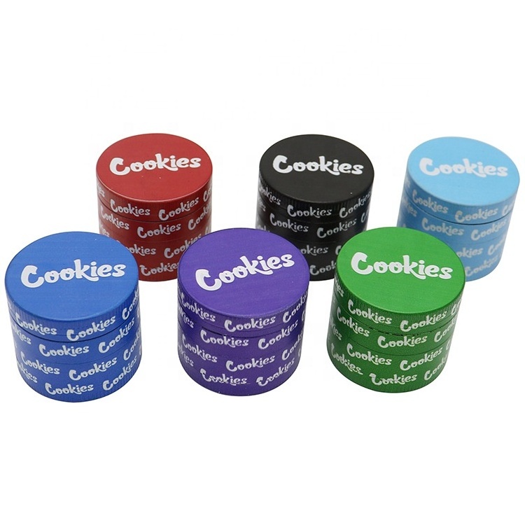 4 pieces metal zinc alloy Cookies chinese herb grinder machine custom logo herb grinder print backwoods all printing grinders