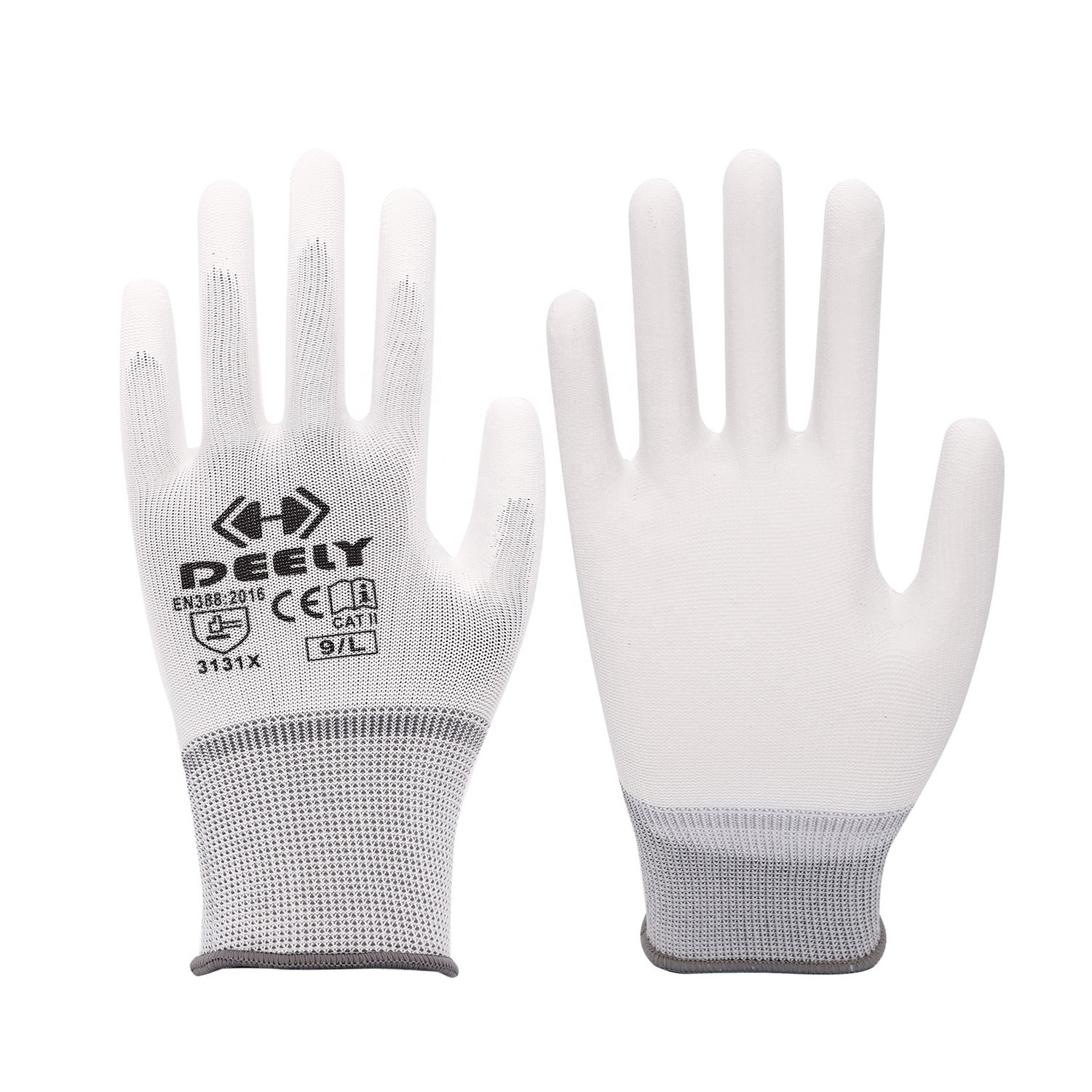 13 Gauge Polyester PU Coated Supported Gloves