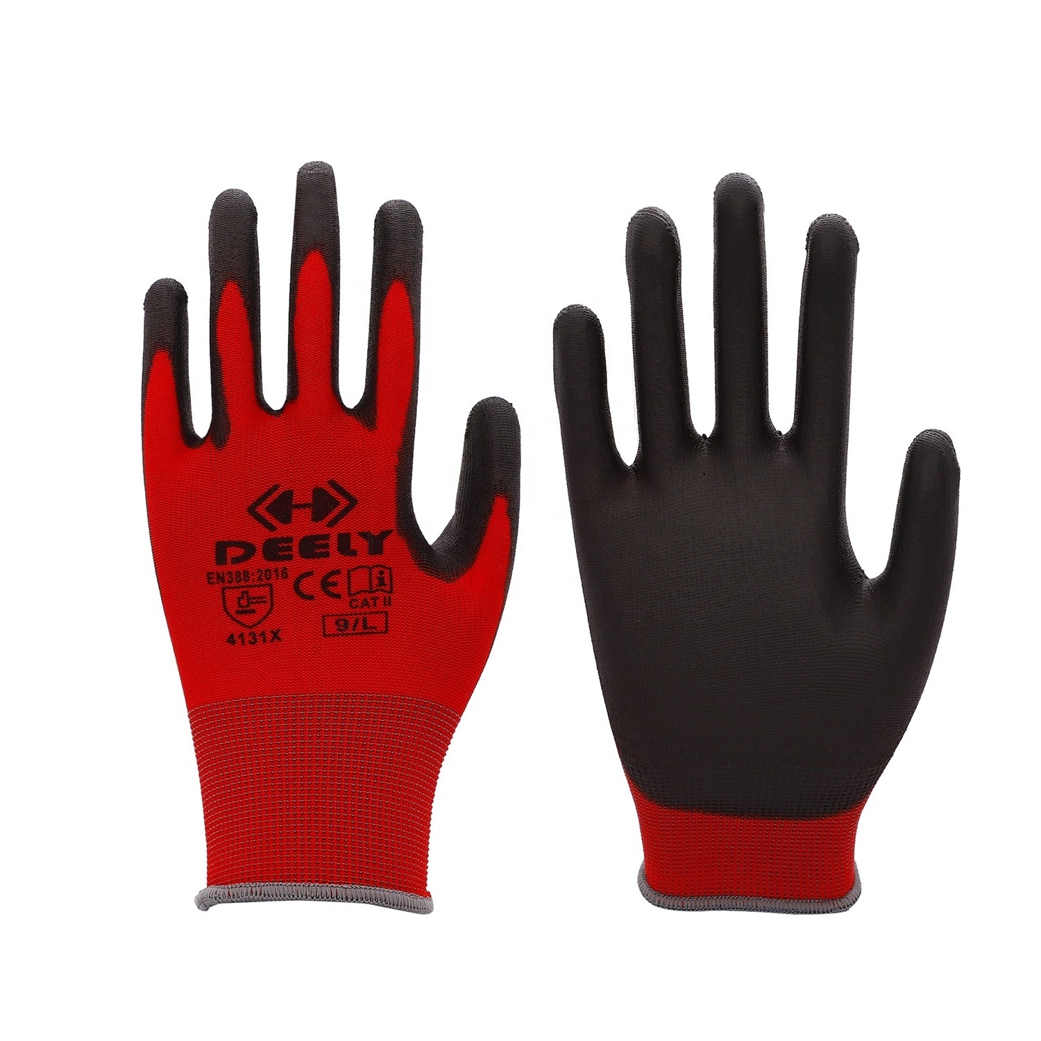 13 Gauge Polyester PU Coated Supported Gloves