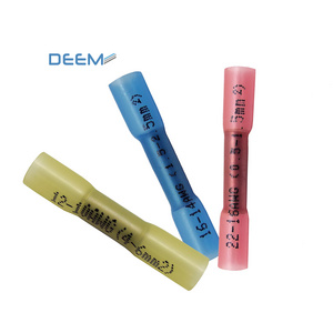 Deem Electrical Heat Shrink Terminal Butt Splice Crimp Connector Waterproof Splice Connectors Heat Shrink Butt Connectors