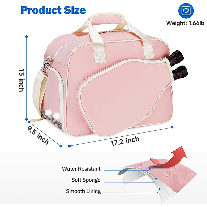 Custom Sling Bag Crossbody Nylon Pickle ball Backpack for Pickleball Large Tennis Bags for Women Lifestyle Tennis Racket Bag