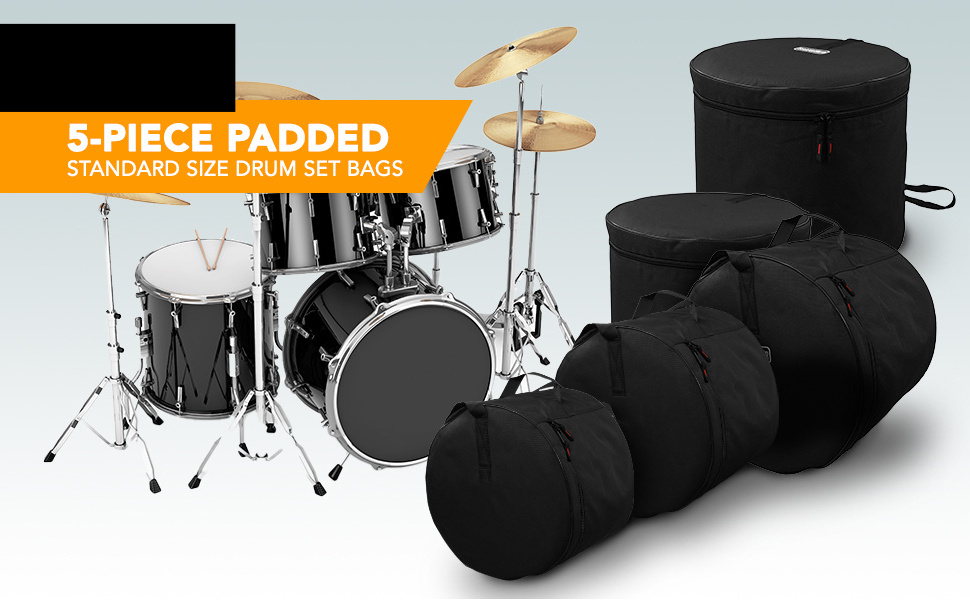 Custom Travel Drum Bags Set for Standard Kits Rugged Design & Thick Padding Drum Bag for Drumset Protection