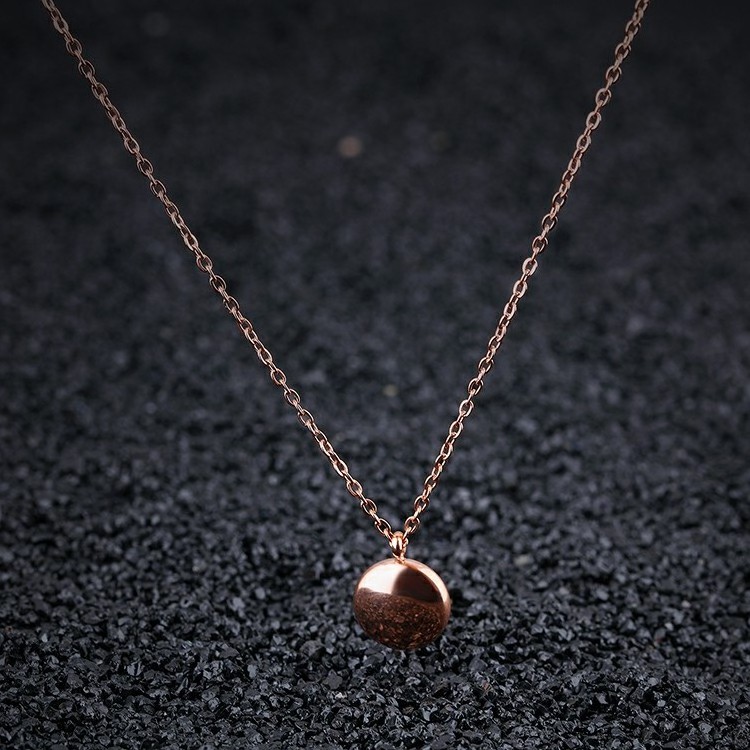 Promo Engraveable Necklace Marlary Stainless Steel Rose Gold Plated Lady Necklace Blank Round Tag Pendant Necklace