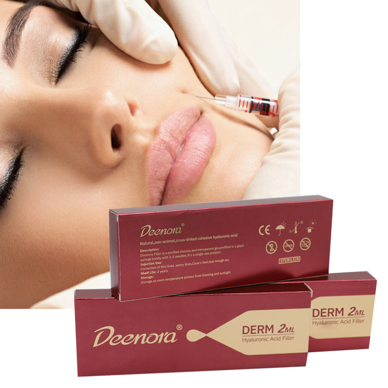 Deenora 1ml 2ml derm  Cross Linked  wholesale injectable hyaluronic acid  gel syringe  filler injection for face lips