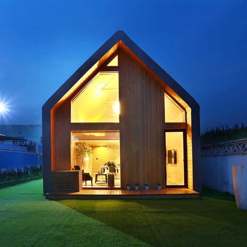 Deepblue Smarthouse cost-efficient volstrukt steel frame kit mobile prefab light steel frame bamboo bungalow wooden design garde