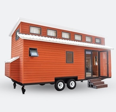 Deepblue Smarthouse NZ/AS/US standard prefabricated prefab light steel frame mobile house tiny house on wheels with trailer