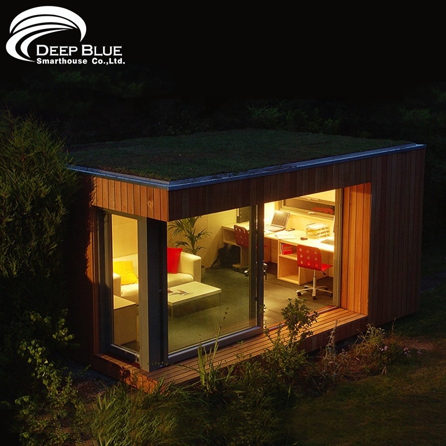 Deepblue Smarthouse cost-efficient small kit mobile prefab light steel frame bamboo bungalow wooden design garden studio house