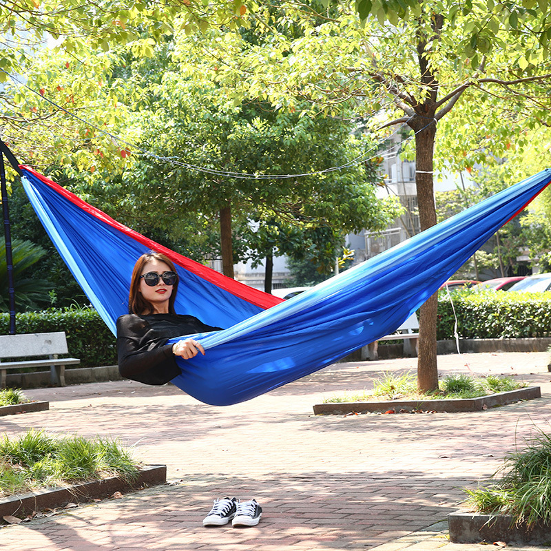 210T Double Parachute Nylon Hammock For Camping,Hiking,Outdoor, 220*90cm