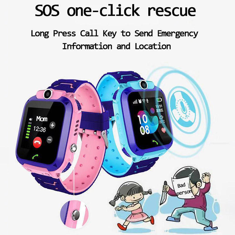 2022 New Mobile Phone Calling Stainless Steel Gsm Gprs Micro Sim Card Gps Tracking Q12B Q12 Kids Smart Watch