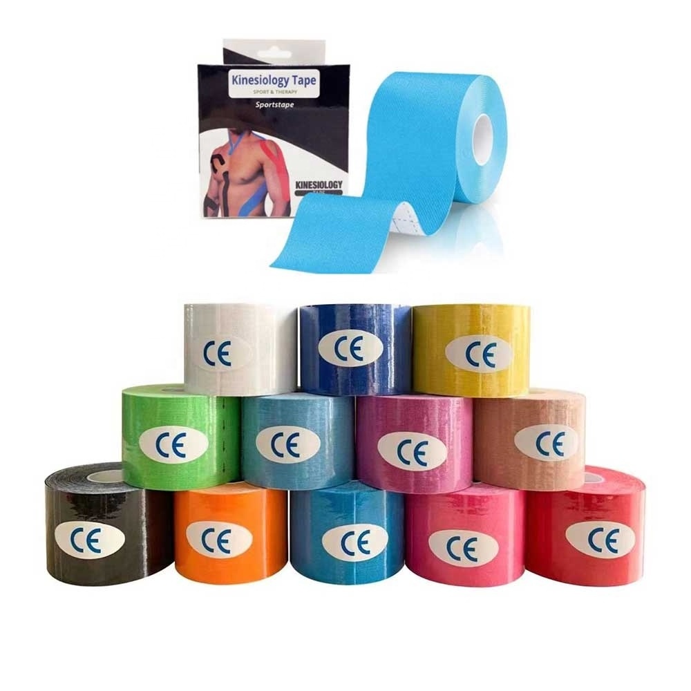 Wholesale multicolor cotton Elastic waterproof muscle kinesiology tape sports tape muscle support tape