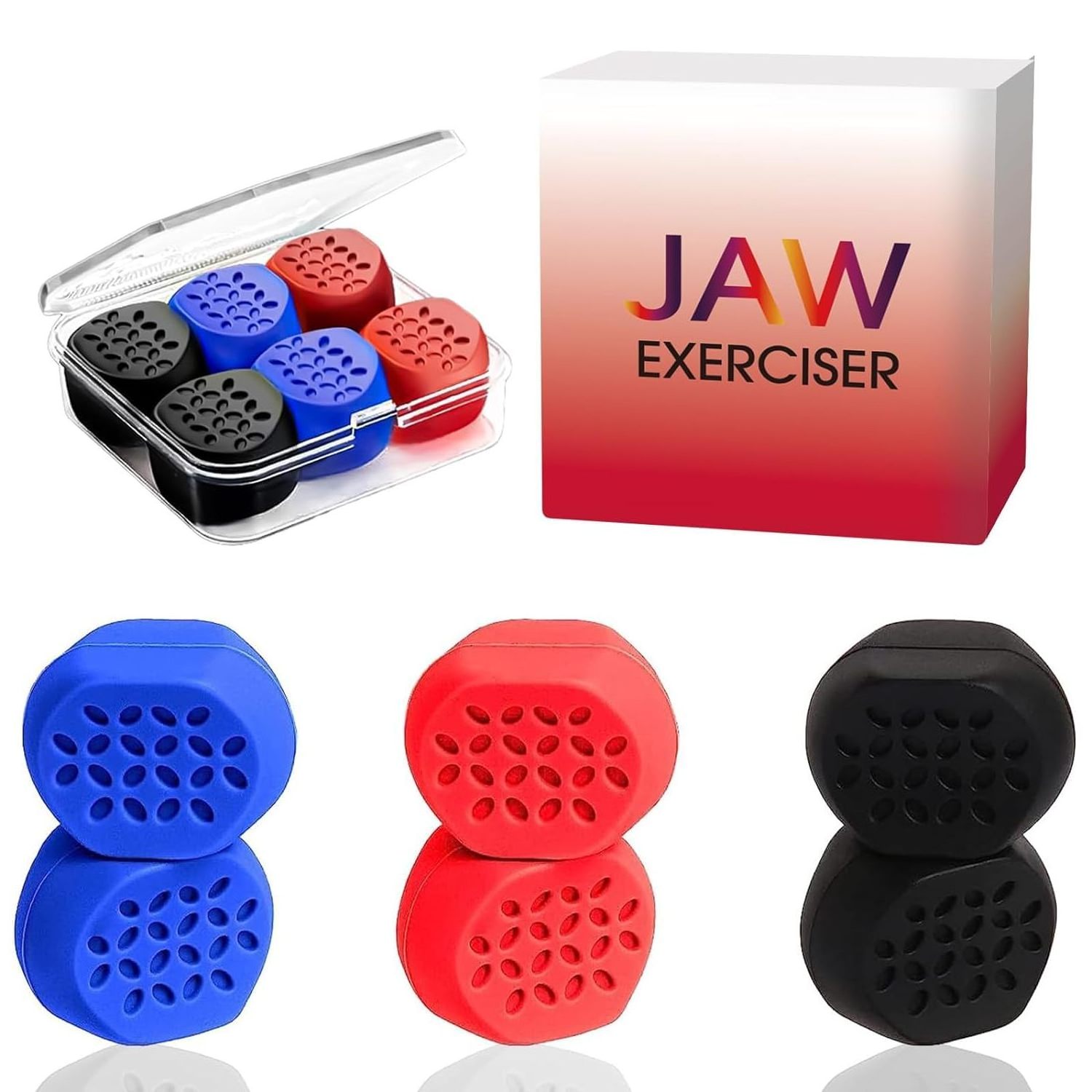 Silicone Jawline Exerciser Pack And Neck Toning Equipment Flexible Jaw Muscle For Jawline Shaper