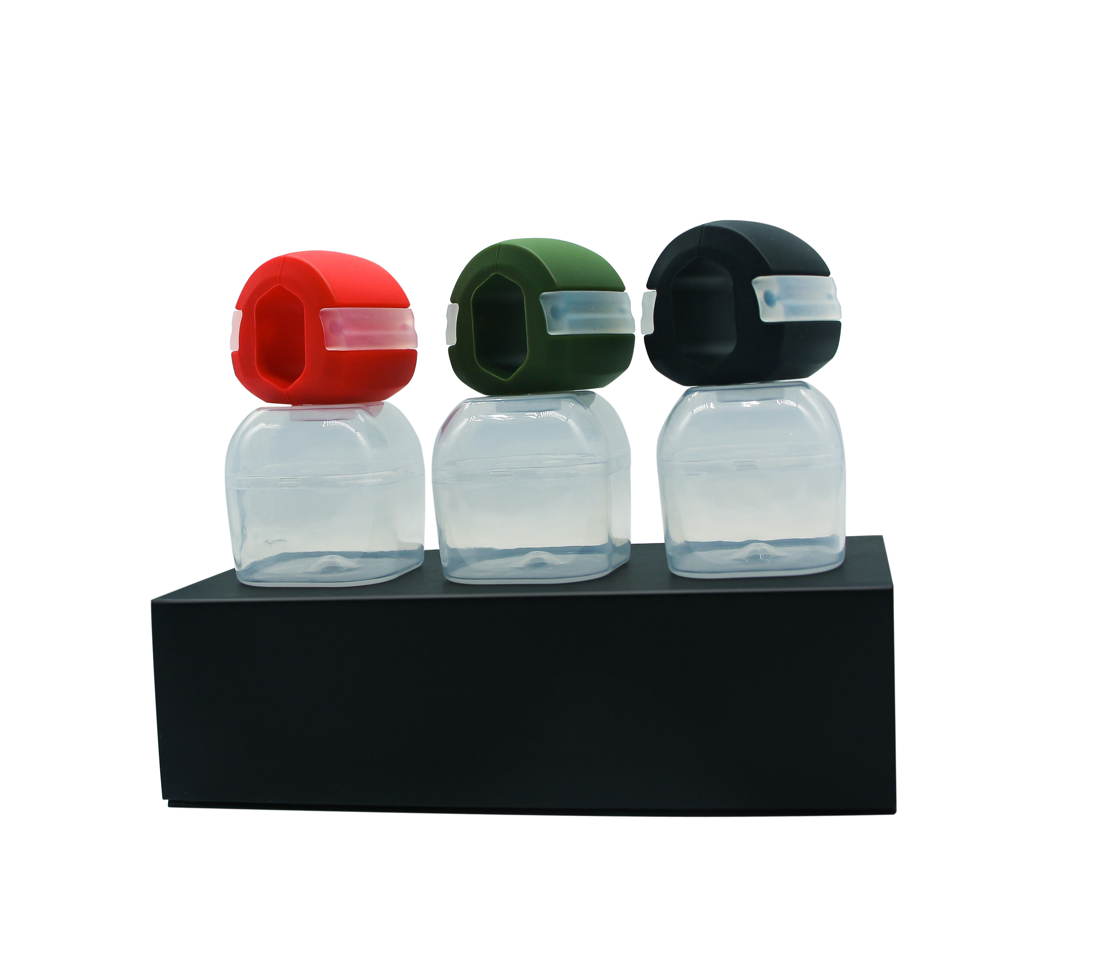 Jawline Red Silicone Exerciser 3-Resistance Levels Exercise Jawline Chewing Gum Stress Ball Face Jawline Ball