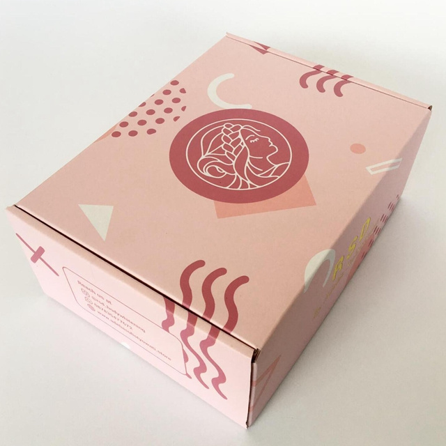 Small Mailing Boxes Cute Shipping Boxes In Pink Colors For Hair Extension Packaging