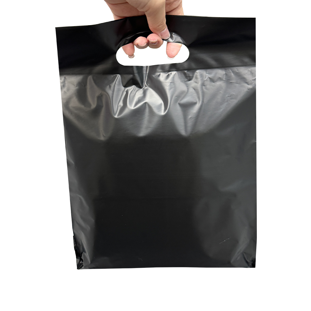 Polythene Bags Packaging Frosted Poly Mailers Gift Box Package Mail Big Poly Mailer Bag With Handle Black Courier Bag