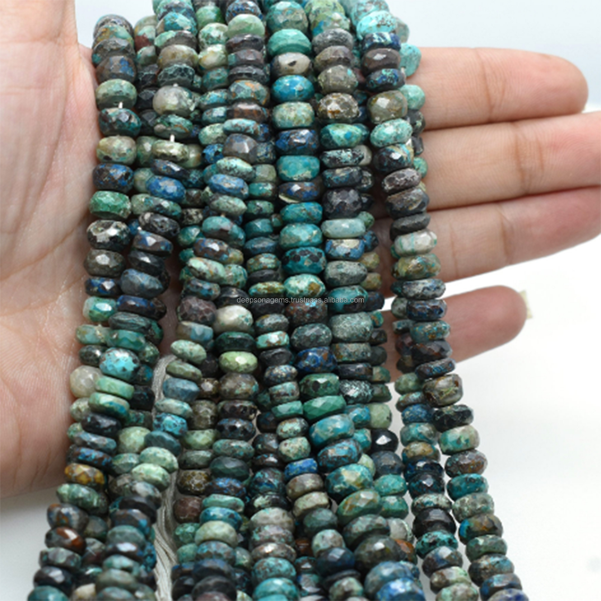 Chrysocolla Factory Price Loose Beads, Natural Gemstone Beads For Making Bracelet, Fashion Gemstone Beads Holiday DIY Gift